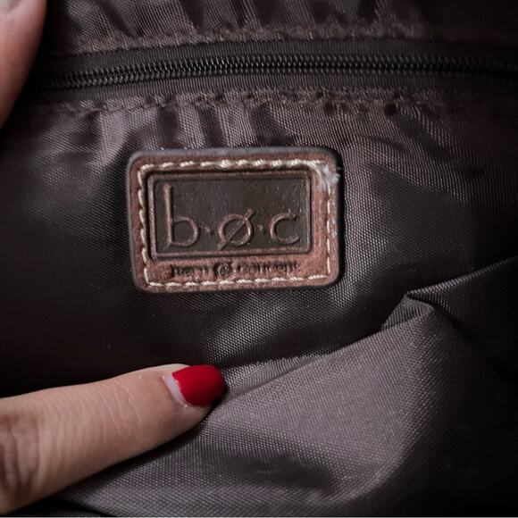 B.O.C. Born Concepts Womens Oakley Brown Faux Leather Satchel Handbag - Picture 10 of 12